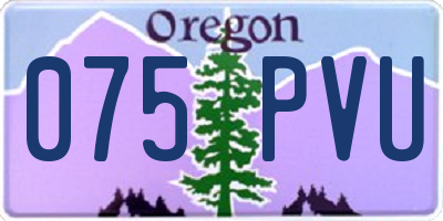 OR license plate 075PVU