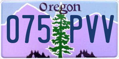 OR license plate 075PVV