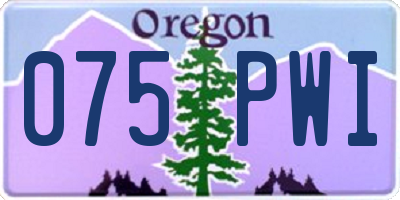 OR license plate 075PWI
