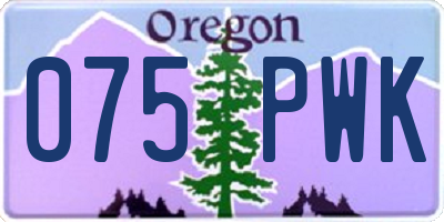 OR license plate 075PWK