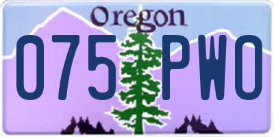 OR license plate 075PWO
