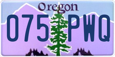 OR license plate 075PWQ