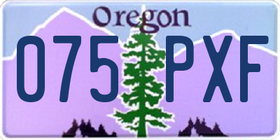 OR license plate 075PXF