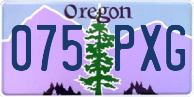 OR license plate 075PXG