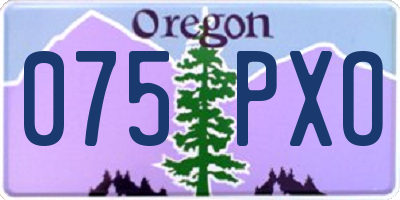 OR license plate 075PXO