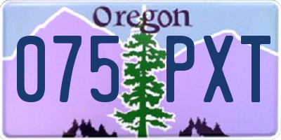 OR license plate 075PXT