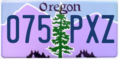OR license plate 075PXZ