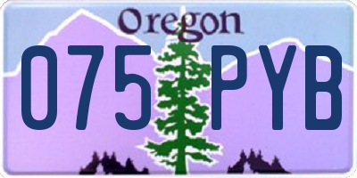 OR license plate 075PYB