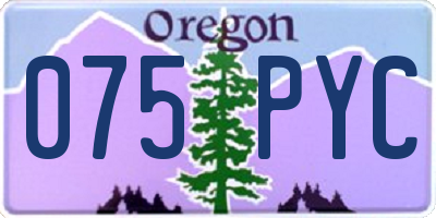 OR license plate 075PYC