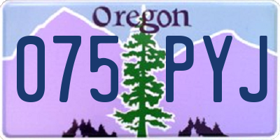 OR license plate 075PYJ