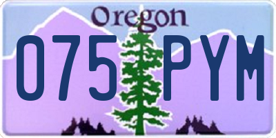 OR license plate 075PYM