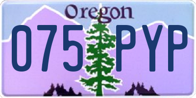 OR license plate 075PYP