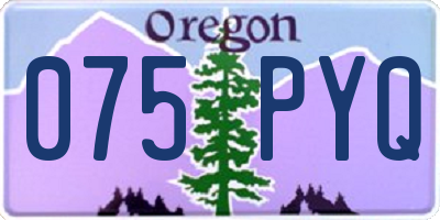 OR license plate 075PYQ