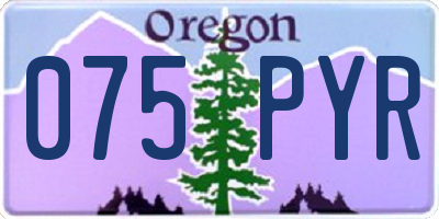 OR license plate 075PYR