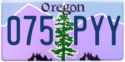 OR license plate 075PYY