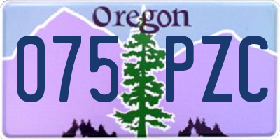 OR license plate 075PZC