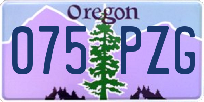 OR license plate 075PZG
