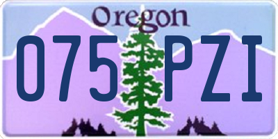OR license plate 075PZI