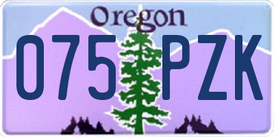 OR license plate 075PZK