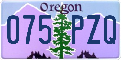 OR license plate 075PZQ