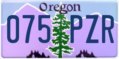 OR license plate 075PZR