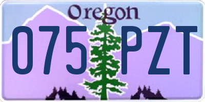 OR license plate 075PZT