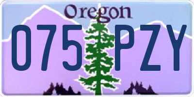 OR license plate 075PZY