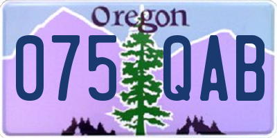 OR license plate 075QAB