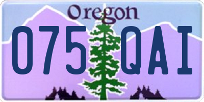 OR license plate 075QAI