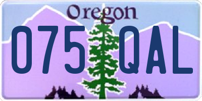OR license plate 075QAL