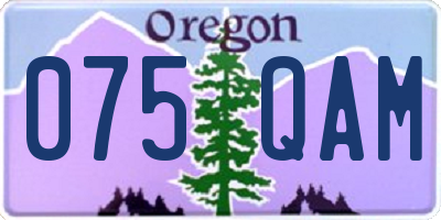 OR license plate 075QAM