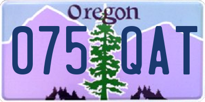 OR license plate 075QAT