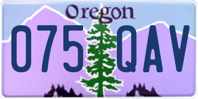 OR license plate 075QAV