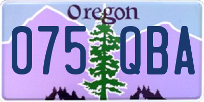 OR license plate 075QBA