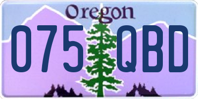 OR license plate 075QBD