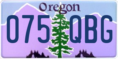 OR license plate 075QBG