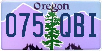 OR license plate 075QBI
