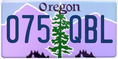 OR license plate 075QBL