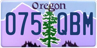 OR license plate 075QBM