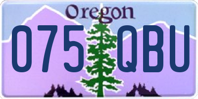OR license plate 075QBU