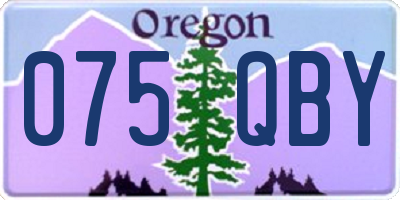 OR license plate 075QBY