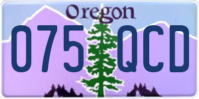 OR license plate 075QCD