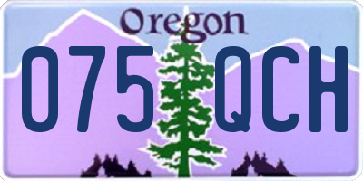 OR license plate 075QCH