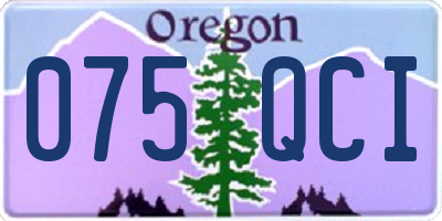 OR license plate 075QCI