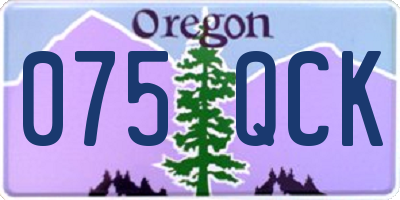 OR license plate 075QCK