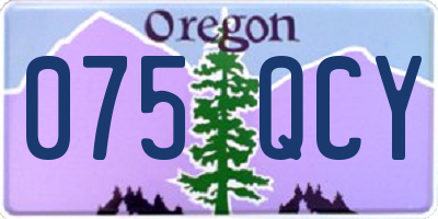 OR license plate 075QCY