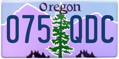 OR license plate 075QDC