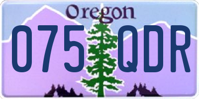OR license plate 075QDR