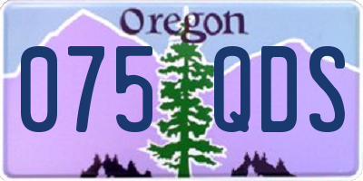 OR license plate 075QDS