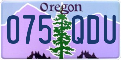 OR license plate 075QDU